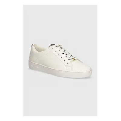 Kožené sneakers boty MICHAEL Michael Kors Keaton bílá barva, 43R4KTFS2L