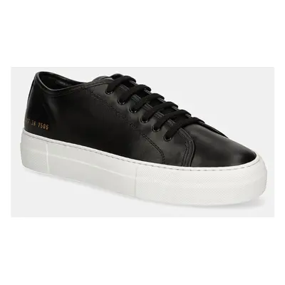 Kožené sneakers boty Common Projects Tournament Low Super in Leather černá barva, 4017