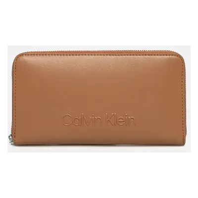 Peněženka Calvin Klein hnědá barva, K60K612439