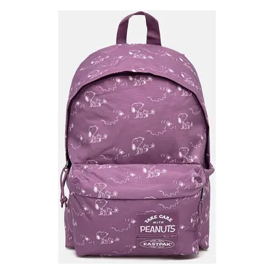 Batoh Eastpak PADDED PAK'R x Peanuts fialová barva, velký, vzorovaný, EK0006206O91