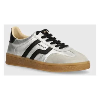 Kožené sneakers boty Gant Cuzima stříbrná barva, 29531664 G803