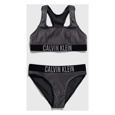 Dvoudílné dětské plavky Calvin Klein Jeans černá barva, KY0KY00088