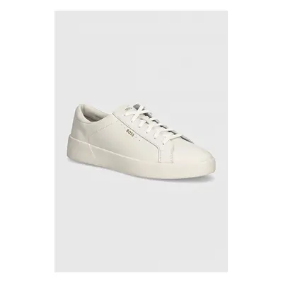 Kožené sneakers boty BOSS Belwar bílá barva, 50522865