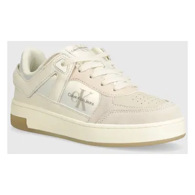 Sneakers boty Calvin Klein Jeans BASKET CUPSOLE LOW MIX ML MTR béžová barva, YW0YW01490