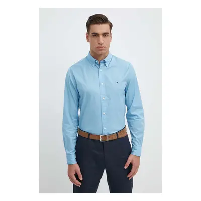 Bavlněná košile Tommy Hilfiger regular, s límečkem button-down, MW0MW30934