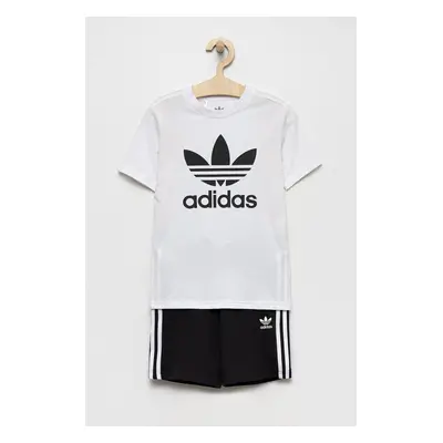 Dětská souprava adidas Originals bílá barva