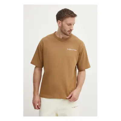 Bavlněné tričko Polo Ralph Lauren hnědá barva, s potiskem, 710950133001