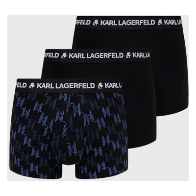 Boxerky Karl Lagerfeld 3-pack pánské, černá barva, 245M2113