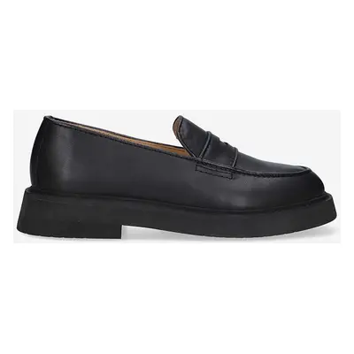 Kožené mokasíny A.P.C. Mocassins Gael pánské, černá barva, PXBAA-H53274 BLACK