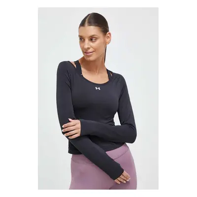 Tréninkové tričko s dlouhým rukávem Under Armour Train Seamless černá barva, 1379150