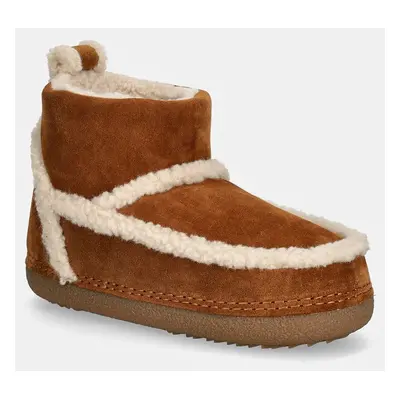 Semišové sněhule Inuikii Classic Shearling Low hnědá barva, 75101-009