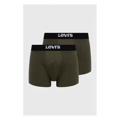 Boxerky Levi's 2-pack pánské, zelená barva