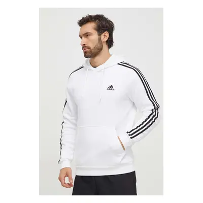 Mikina adidas pánská, bílá barva, s kapucí, s aplikací, IJ6476