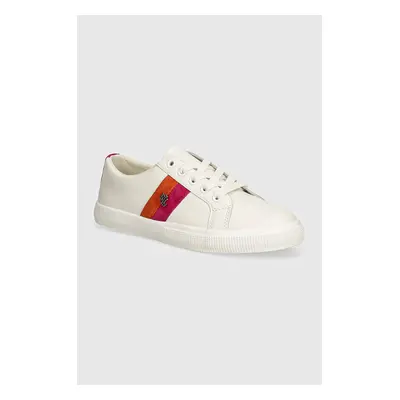 Kožené sneakers boty Lauren Ralph Lauren Janson II bílá barva, 802942783001