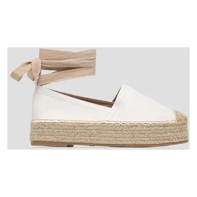 Espadrilky Answear Lab bílá barva, na platformě