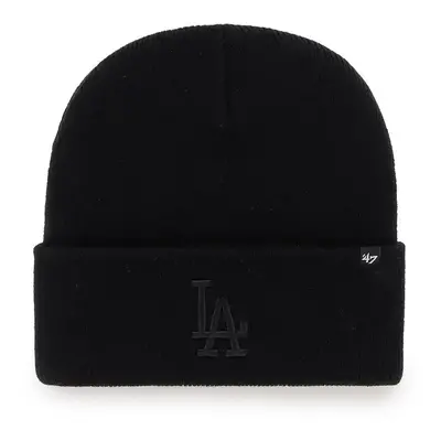 Čepice 47brand MLB Los Angeles Dodgers černá barva, z tenké pleteniny, B-HYMKR12ACE-BKB