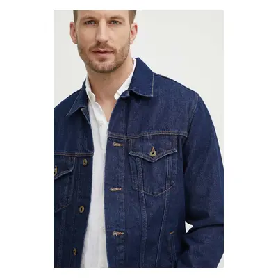 Džínová bunda Pepe Jeans REGULAR JACKET pánská, tmavomodrá barva, přechodná, PM402715CU4