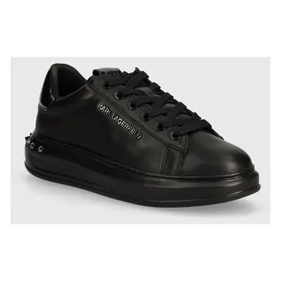 Kožené sneakers boty Karl Lagerfeld KAPRI MENS černá barva, KL52574A