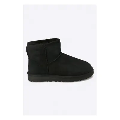 Semišové sněhule UGG Classic Mini II dámské, černá barva, 1016222-BLK