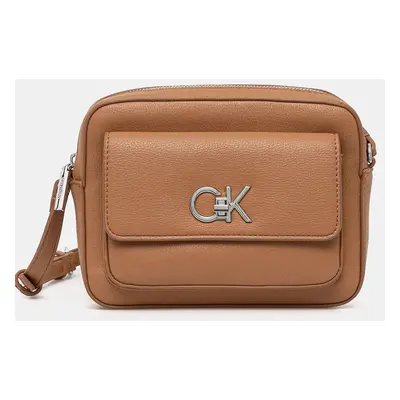 Kabelka Calvin Klein hnědá barva, K60K612538