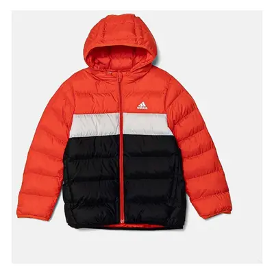 Dětská bunda adidas J SDKT oranžová barva, IY6914