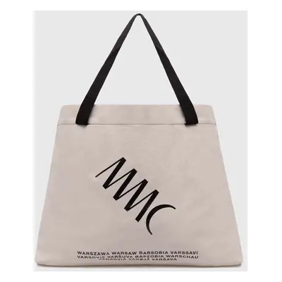 Bavlněná kabelka MMC STUDIO béžová barva, LOGOBIG.BAG