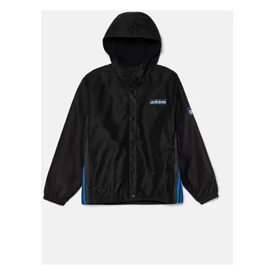 Dětská bunda adidas Originals WINDBREAKER černá barva, JG8487