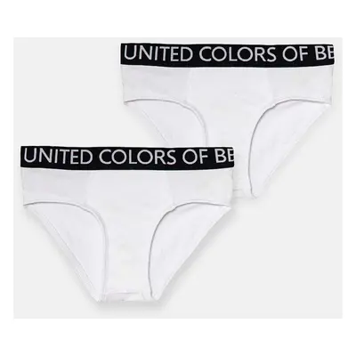 Dětské slipy United Colors of Benetton bílá barva, 3OP80S484