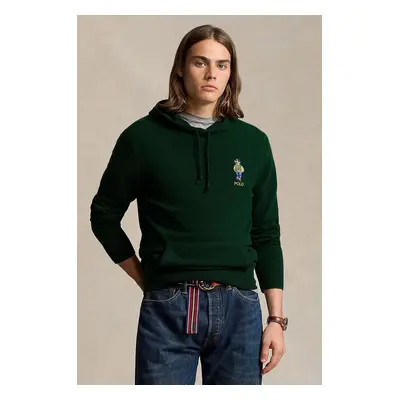 Vlněný svetr Polo Ralph Lauren pánský, zelená barva, 710946003