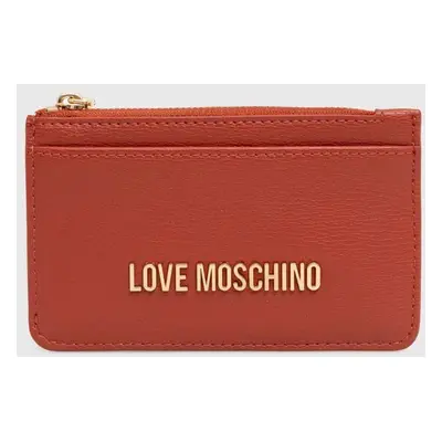 Peněženka Love Moschino oranžová barva, JC5614PP1LLD0000