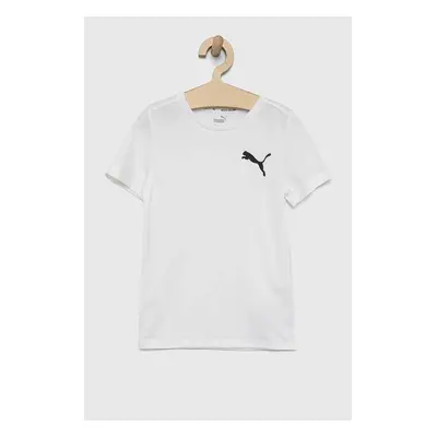 Dětské tričko Puma ACTIVE Small Logo Tee B bílá barva, s potiskem