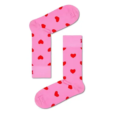 Ponožky Happy Socks Heart Sock růžová barva