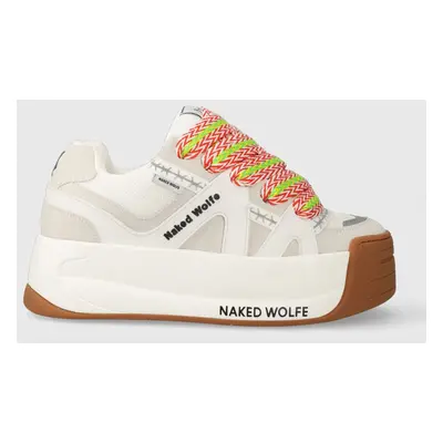 Sneakers boty Naked Wolfe Slide bílá barva