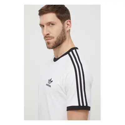 Bavlněné tričko adidas Originals Adicolor Classics 3-Stripes Tee bílá barva, IA4846