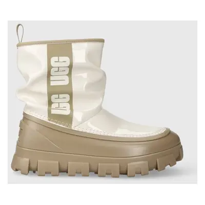 Sněhule UGG Classic Brellah Mini dámské, béžová barva, 1144059