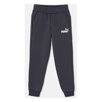 Dětské tepláky Puma ESS Logo Pants FL cl B šedá barva, s potiskem