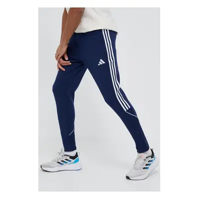 Tepláky adidas Performance tmavomodrá barva, vzorované