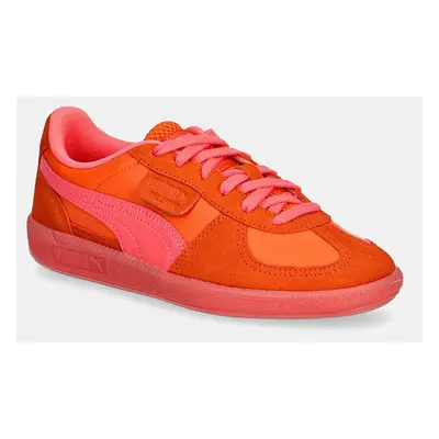 Kožené sneakers boty Puma Palermo oranžová barva, 398381