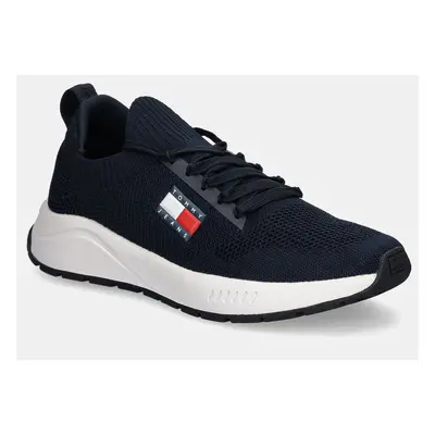 Sneakers boty Tommy Jeans TJM RUNNER KNTITTED tmavomodrá barva, EM0EM01510