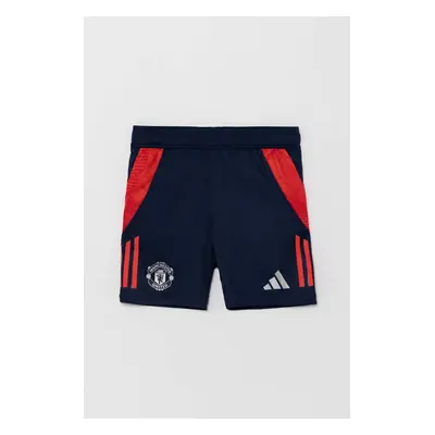 Dětské kraťasy adidas Performance MUFC TR SHO tmavomodrá barva, vzorované, nastavitelný pas, IT2