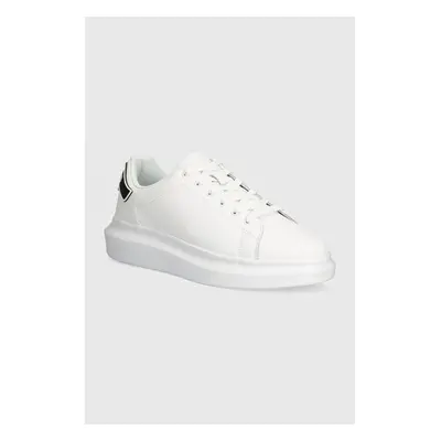 Kožené sneakers boty Just Cavalli bílá barva, 77QA3SB2