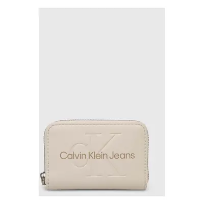 Peněženka Calvin Klein Jeans béžová barva, K60K612255