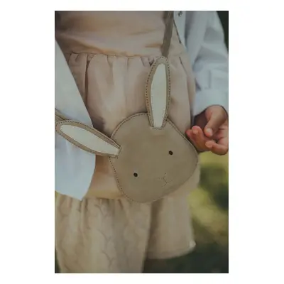 Dětská kožená kabelka Donsje Britta Classic Purse Bunny béžová barva, 5001008