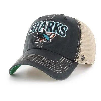 Kšiltovka 47brand NHL San Jose Sharks černá barva, s aplikací, H-TSCLA22LAP-VB