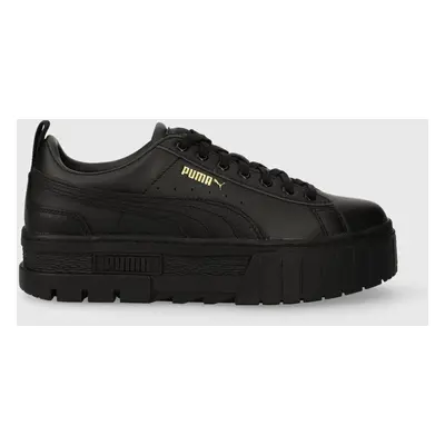 Kožené sneakers boty Puma Mayze Classic Wns černá barva