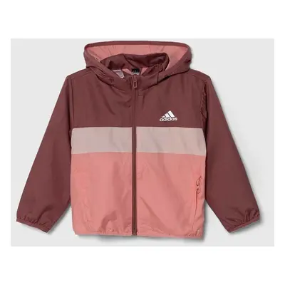 Dětská bunda adidas LK TIBERIO WB růžová barva, IV9515