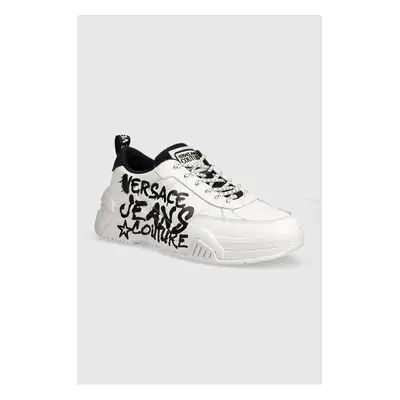 Kožené sneakers boty Versace Jeans Couture Stargaze bílá barva, 77YA3SF1 ZP328 003