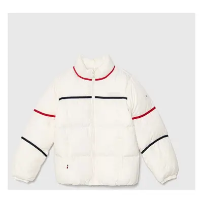 Dětská bunda Tommy Hilfiger bílá barva, KS0KS00593