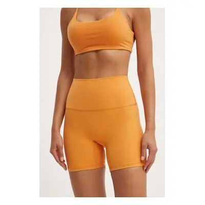 Šortky na jógu JOYINME Movement oranžová barva, high waist