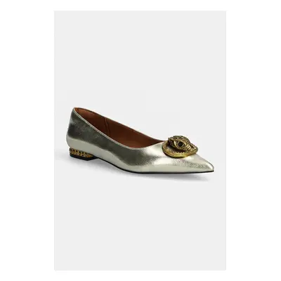 Baleríny Kurt Geiger London Chelsea Point Flat zlatá barva, 3418561109